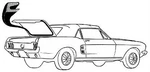 1967 1968 Cougar 1965-1970 Mustang Coupe Trunk Deck Lid Weather Strip Gasket. Fixed Price $27.00.