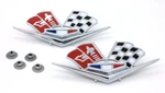 New Trim Parts Fender Emblem Pair / For Listed Chevy C2 Corvette Bel 2160. Fixed Price $87.99.