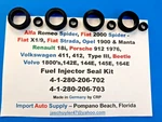 Fuel Injector Seal Ki, Alfa Romeo, Fiat 124,X1/9, Opel 1.9, Volvo 140E'S 1800E. Fixed Price $13.00.