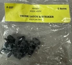 1967-1968 Ford Mustang Trunk Latch & Striker (5) Hardware Only Amk F-227. Fixed Price $7.95.