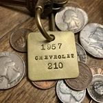 1957 Chevrolet 210 Sedan Brass Key Fob Chevy 150 Bel Air. Fixed Price $14.95.