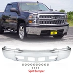 Chrome Steel Front Bumper For 2014-2015 Chevy Silverado 1500 W/o Fog Light Hole. Fixed Price $149.00.