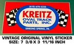 Kreitz Oval Track Parts, Inc. - Vintage Original Decal Sticker Racing Products. Fixed Price $7.94.