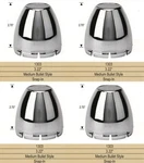 4 Deal 1303 Fits 3.22" Bore Dome Bullet Shaped Wheel Rim Chrome Center Caps. Fixed Price $39.95.
