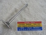 Desoto, Chrysler 1949-54 & Dodge 1967 Nos Intake Valve Oem: 1109912I. Fixed Price $19.50.