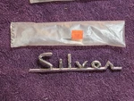 1950S Studebaker Hawk Silver Emblem Badge Script. Fixed Price $17.00.