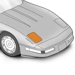 1984-1996 C4 Corvette Right Headlight Door Skin Fiberglass Opening. Fixed Price $154.95.