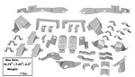 1967-68 Mustang Fastback Body Bracket Kit 42 Pieces New Dii. Fixed Price $297.47.