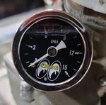 Mooneyes Direct Fit 15LB Pressure Gauge Liquid Filled Drag Racing Hot Rod. Fixed Price $59.99.