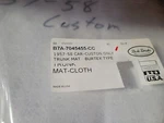 1957 58 Car Custom Only Trunk Mat Cloth Burtex Type B7A-7045455-CC. Fixed Price $100.00.