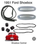 1951 Ford Shoebox Tail Light Lamp Gaskets Seals Rubber Kit Set. Fixed Price $28.00.