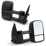 Pair Towing Mirrors Fit 1999-2006 Gmc Sierra 1500 2500 3500 Manual Flip-up Black. Fixed Price $85.32.