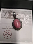 American West Sterling Silver Rhodonite Pendant. Fixed Price $144.95.