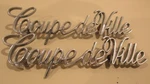 Pair Cadillac Coupe Deville Chrome Metal Roof Sail Emblems Trim 9881196. Fixed Price $26.99.