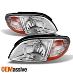 Fit 99-03 Ford Windstar Replacement Chrome Clear Headlights + Headlamps. Fixed Price $86.99.