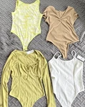 American Eagle & Aerie Women's 4 Pack Thong Bodysuits Size Large 2 Nwt Nwot. Fixed Price $25.00.