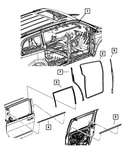 Genuine Mopar Sliding Door Glass Channel Right 4894686AC. Fixed Price $355.25.