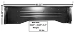 1960-66 Chevy Pickup Truck Shortbed Bedside & Stepside Panel Lh New. Fixed Price $457.89.