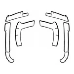Mustang Splash Rubber Set W/ Staples Piece Shields 64 1965 1966. Fixed Price $17.95.