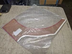 Triumph TR3A Interior Rear Wheel Arch Quarter Panel Red White Roadster Factory. Fixed Price $129.95.