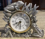 Hudson Fine Pewter Frog Quartz Clock Nos - (4 X 4.75 ) #3752 New. Fixed Price $14.95.