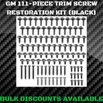 1960-1994 Chevy K5 Blazer Interior Exterior Molding Engine Bay Trim Screw Kit Gm. Fixed Price $29.95.