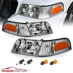 98-11 Ford Crown Victoria Replacement Headlight + Parking Signal Corner Lamp. Fixed Price $84.47.