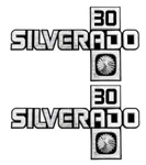 Oer "silverado 30" Front Fender Emblem Set For 1981-1988 Chevy Pickup Trucks. Fixed Price $99.98.