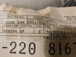 20561515 1986-88 Pontiac Fiero Fuel Door Some Scuffing. Fixed Price $30.00.