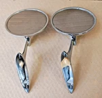 Oem 1960S Chevrolet Chevy C10 Impala Bowtie Chrome Left Right Side Round Mirrors. Fixed Price $79.00.