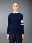 Thom Browne Cashmere 4-BAR Classic Pullover Size 44 New With Tags Navy. Fixed Price $1100.00.