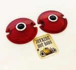 1PAIR 1933-36 Ford Tail Light Glass Lenses With Blue Dots. Fixed Price $34.95.