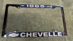New Vintage 1965 Chevelle License Plate Frame Metal Ss Malibu 283 327 Wagon. Fixed Price $19.99.