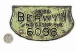 1931 Berwyn Illinois Vehicle License Plate Tax Topper Chicago Vintage. Fixed Price $125.99.