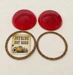 1PAIR 1937 Ford Tail Light Glass Lenses With Gaskets. Fixed Price $24.95.