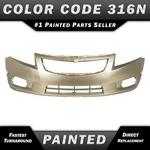 New Painted WA316N Gold Mist Front Bumper Cover Fascia For 2011-2014 Chevy Cruze. Fixed Price $380.99.