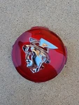 1952 Mercury Car Trunk Rear Red Emblem Crest Plastic Insert New Or Nos. Fixed Price $65.00.