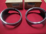 Nos 1969 Chevrolet Camaro Ss Z/28 Standard Front Headlight Trim Bezels W/chrome. Fixed Price $400.00.