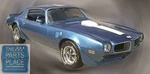1970-73 Pontiac Firebird / Trans Am White Stripe Kit For Blue Car. Fixed Price $449.99.