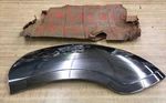 1953 Pontiac 2 Door Left Rear Quarter Stone Shield Gravel Guard Nos SR9. Fixed Price $150.00.