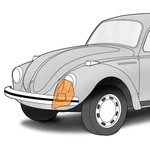 1968-1977 Vw Beetle Lh Front Bumper Mount Body Panel 111809201BX. Fixed Price $89.95.