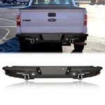 Vijay 2009-2014 Ford F-150 New Black Rear Bumper With D-rings+led Lights. Fixed Price $439.98.