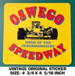 Oswego Speedway Home Of The Supermodifieds- Vintage Original Decal Sticker. Fixed Price $8.68.
