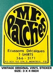 Mr. Patches Ecussons Decalques T-shirts Vintage Original Vinyl Sticker. Fixed Price $6.54.