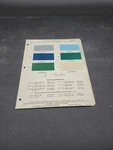 1954 Ditzler Color Division Kaiser Paint Chip Swatch Sheet Form 5412. Fixed Price $11.70.