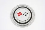 1965 Corvette Gas Lid Fuel Door Emblem Made In The Usa. Fixed Price $64.95.
