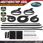 9X Roof Rail Window Door Trunk Weatherstrip Seal For Chevy Camaro 70-81 Pontiac. Fixed Price $165.99.