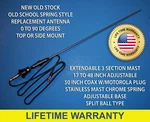 Radio Antenna Chrome Spring Car Truck Replacement Am/fm Stereo Brand New Style. Fixed Price $29.80.