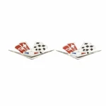 New X Cross Flag Fender Emblems Trim Parts Fits Bel Air Biscayne Impala 2160. Fixed Price $121.19.