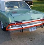 Oem 1974-76 Dodge Dart Swinger Plymouth Valiant Center Rear Bumper Filler. Fixed Price $115.00.